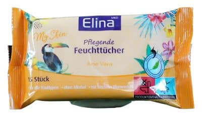 Vlhké utierky 15ks, Elina, My skin, Aloe vera
