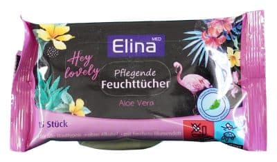 Vlhké utierky, 15ks Elina, Hey lovely, aloe vera