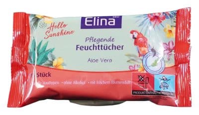 Vlhké utierky, 15ks Elina, Hallo Sunshine, Aloe vera