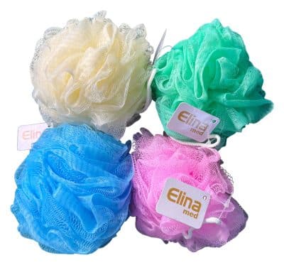 Špongia na kúpanie, 50g, farebné, 12cm