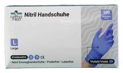 Rukavice Nitril modré, L, 100ks