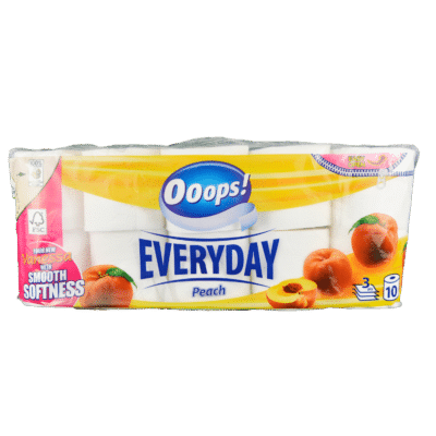 Toaletny papier, 10ks, 3-vrst. Peach