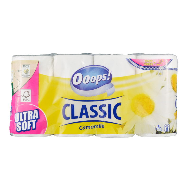 Toaletný papier 8ks, 3-vrst., Camomile