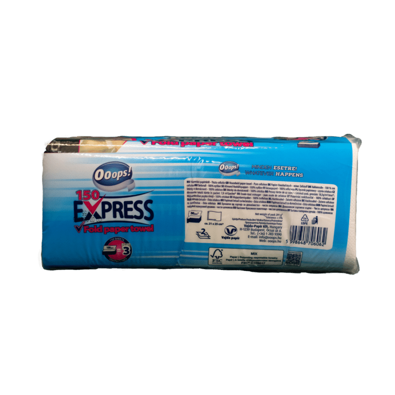 Vyťahovacie utierky Express paper towel, 150 útržkv