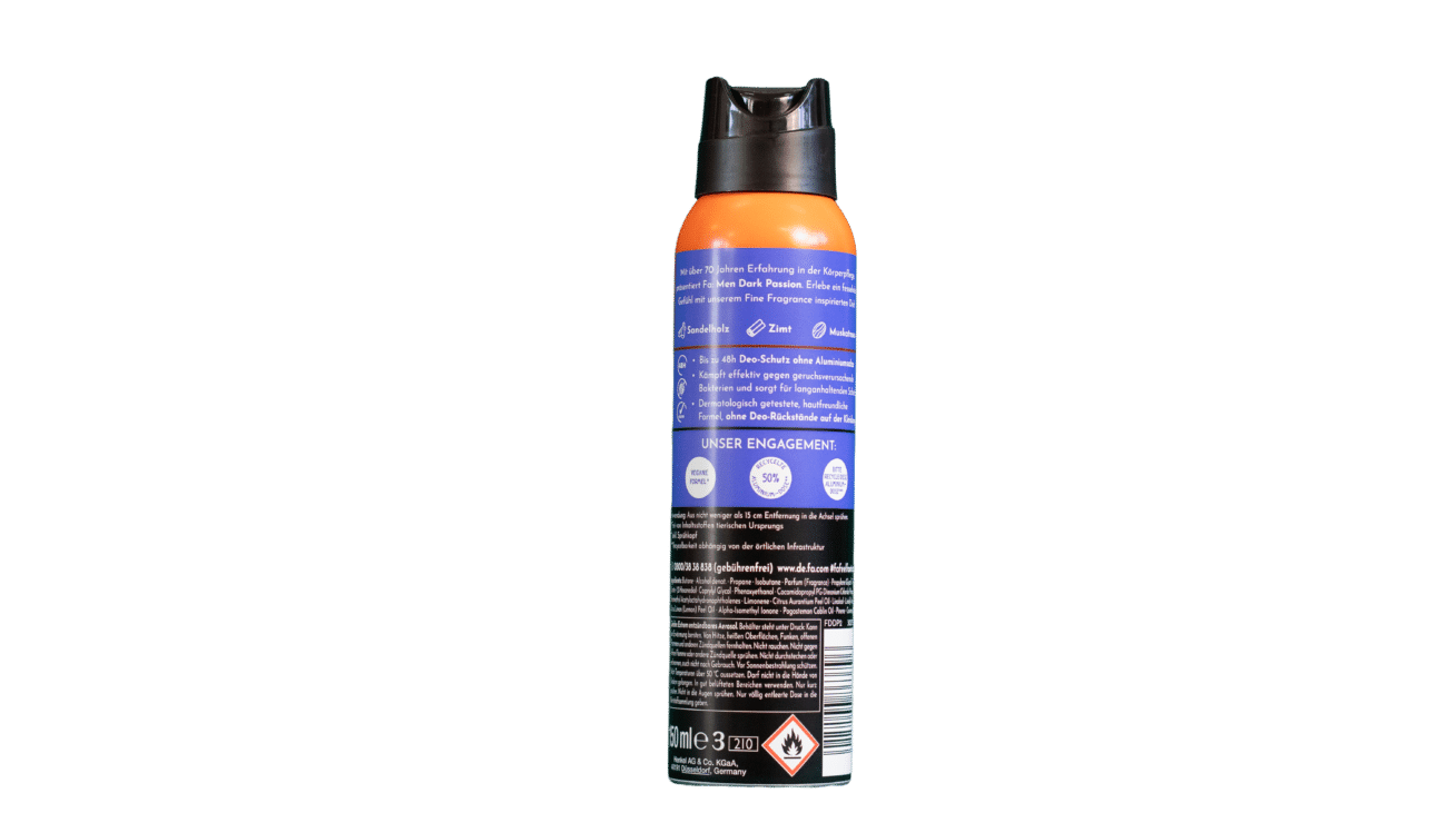 FA Men deospray 150ml, Dark Passion