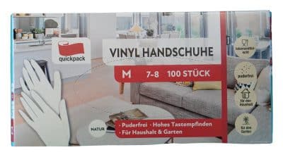 Rukavice Vinyl biele, M, 100ks