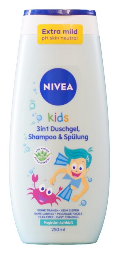NIVEA Kids, 250ml, 3in1 Šampón, Magic. Jablko