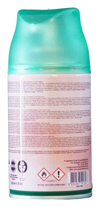 Osviežovač vzduchu 250ml,Raspberry/Rose, Miss Lif – zadná strana